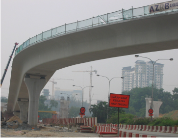 Completed box girder at ramp F