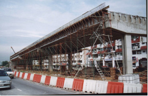 Construction of bridge deck facia & parapet