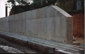 Construction of abutment retaining wall