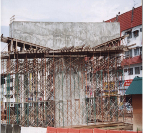 Typical pier & capping beam (with temporary support)